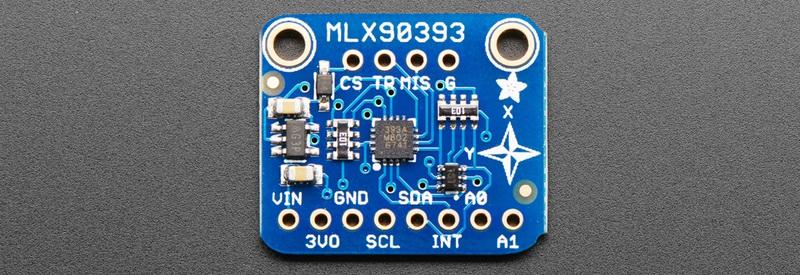 Pinout The MLX90393 3-Axis magnetometer breakout has the following pins: Power Pins This breakout board can be run on 3.