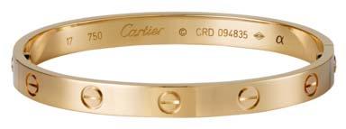 Case 9:18-cv-80921-RLR Document 1 Entered on FLSD Docket 07/12/2018 Page 6 of 18 21. The first item in the LOVE collection was the LOVE bracelet, designed for Cartier by Aldo Cipullo in 1969. 22.