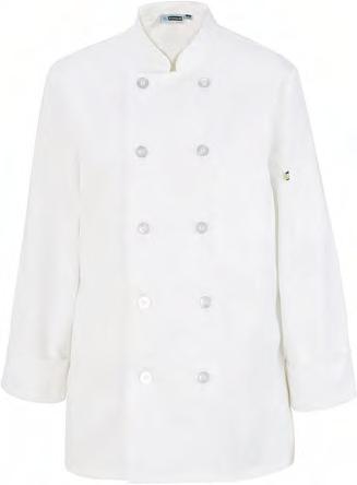 LADIES CLASSIC CHEF COAT More room for movement with side vents at