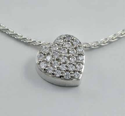 Sterling silver with chain Cubic Zirconia) $625 (P189Y9cz 9ct yellow gold with