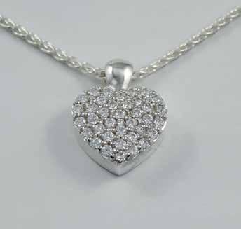 silver with chain Cubic Zirconia) $875 (P195Y9cz 9ct yellow gold with sterling