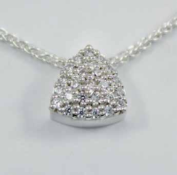 gold with sterling silver chain Diamond) P205cz/ P205Y9cz/ P205Y9D 9mm H x 9mm W $330 (P205cz