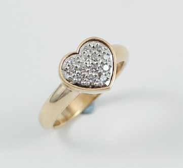 P214Y9cz $770 (9ct yellow gold with white gold top Cubic