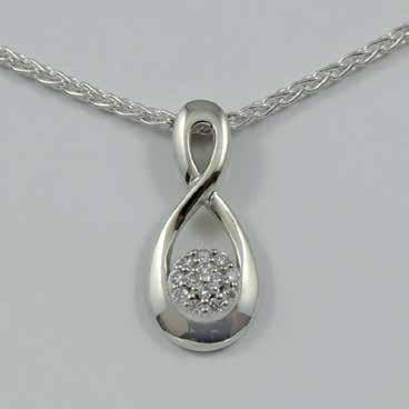 (P82cz Sterling silver with chain Cubic Zirconia) $500 (P82Y9cz 9ct yellow gold