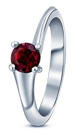 R 9 950 Stock Code: 174092 18ct white gold solitaire ring with a claw set round Garnet.
