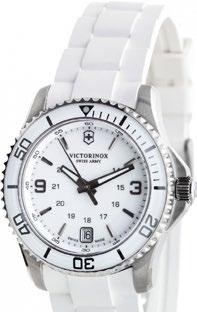 VICTORINOX R 7 495 Stock code: 66508 Victorinox Alliance ladies wrist watch with a black dial and mother of pearl inlay.