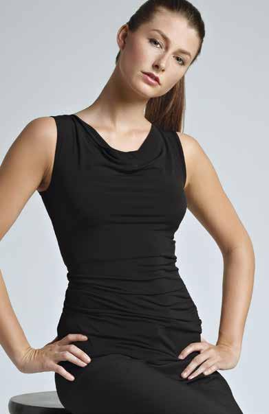 ANNY COLLECTION ANNY DRESS Sleeveless, draped neckline, ruching on side seams, light and comfortable, 92% polyester,