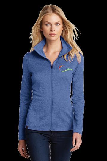 OGIO Ladies Pixel Full-Zip New Super soft with a textured pixel pattern: the sweater