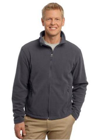 8oz, 100% polyester, contoured silhouette, front zippered pockets, Interior pockets, and twill-taped neck.
