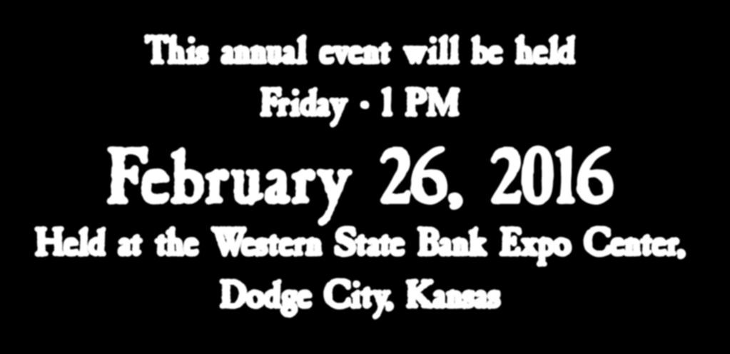 Bank Expo Center, Dodge City, Kansas 123 Performance-Tested Bulls