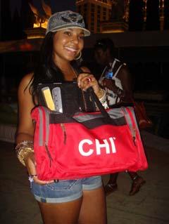 Hills picking up a CHI Iron 10/01 Issue - Paula Holding