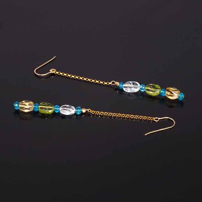 Apatite and Citrine on chains