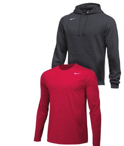 PLAYER PACKAGES THE WARM UP PKG:BBWU18 THE 3 POINTER PKG:BB3P18 BADGER B-CORE L/S HOODED TEE (Mens 4105 / Womens 4165) NIKE HYPERFUEL WATER BOTTLE