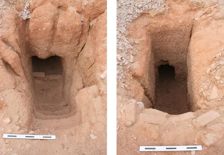 two tomb shafts. Facing south-east. Figure 10. The two tombs in Trench 8.