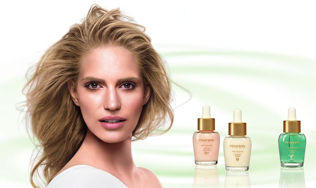 TIME RELEASE The range contains the six most successful active ingredients from cosmetic laboratories and combines them with a unique effect concept: Active ingredient serums and masks INSTANT EFFECT