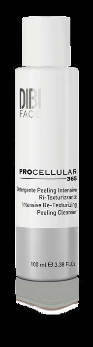 INTENSIVE RE-TEXTURIZING PEELING CLEANSER Micellar formula, that gently deep cleanses the skin, maintaining its natural ph.