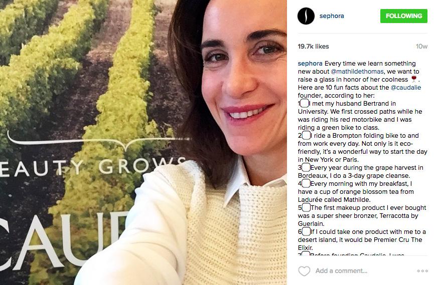 CAUDALIE BENEFITS FROM SEPHORA S CONTENT CREATION ON INSTAGRAM Similar to patterns we ve seen in the past with monthly growth, Sephora dramatically contributed to the brand s overall Instagram EMV in