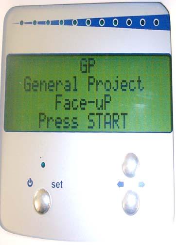 To PAUSE during the treatment simply press the OPERATE button on the hand-piece; by pressing it again the treatment will be resumed from the point where it was suspended OPERATE button SET
