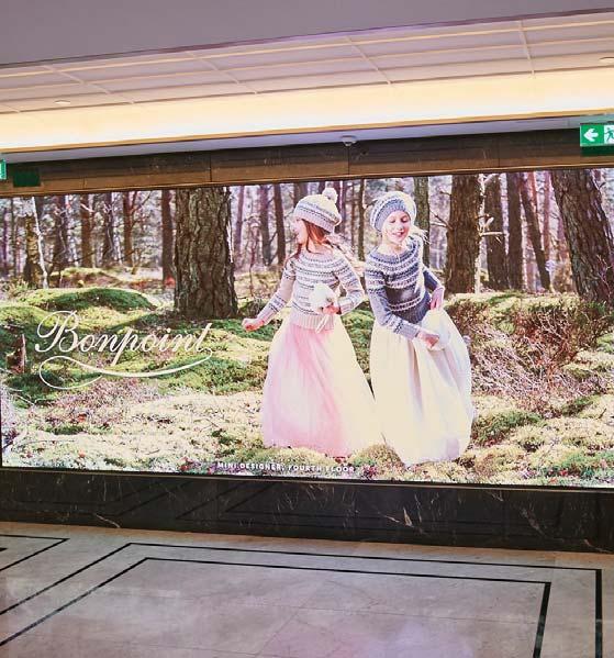 The screens run from the Lower Ground Floor to the Sixth Floor and target our top-spending customers en route to key departments, including Superbrands and Fashion Lab.