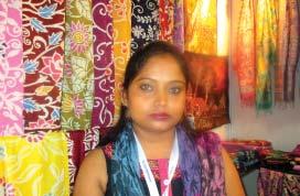 Regional artisans gather encouraging tidings Batik, Kantha and Clay Craft from Bengal, Colourful adornments from Assam A very skilled artisan from Midnapore in West Bengal, Soma trains unemployed