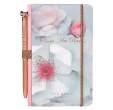 Chelsea Border A7 notebook with a Rose Quartz printed A7 notebook with a Linear Gem printed A7