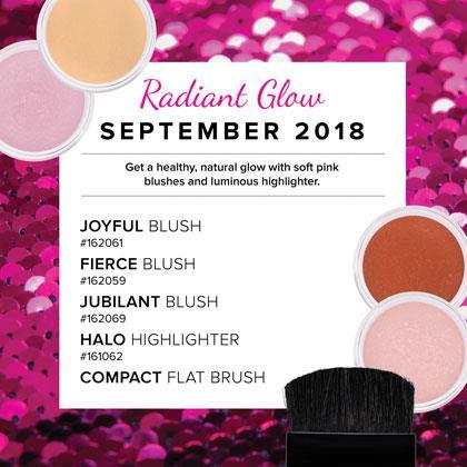 Mineral Makeup of the Month Club September 2018 Light up your face with the "Radiant Glow" Beauty Box! Item Number: USMM0001 Your Price: $54.