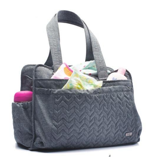 a. DIAPER BAGS Includes two zip storage pouches (8.75 W x 5.5 H x 0.