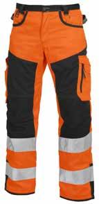Size: 44-64, 88-124, 144-158 249043711 Yellow/Navy 249033711 Yellow/Black 249033718 Orange/Black Trousers class 2 Trousers with side pockets.
