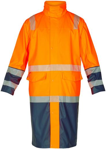 Safety 96-28 SAFETY RAINWEAR XS - 4XL 00% Oxford polyester with PU coating, 90 g/m², WP,000 mm/mvp,000 g EN 4 Jacket EN ISO 47 Trousers EN ISO 47 2 Light and practical The jacket has a front zipper