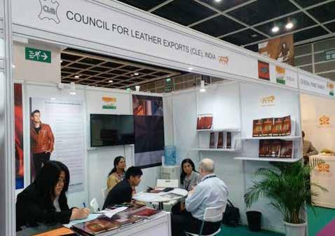CLE Officials at Council for Leather Exports booth along with visitors Conclusion APLF has firmly established itself as