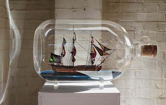 Nelson's Ship in a Bottle, 2010, was first shown on the Fourth Plinth of London's Trafalgar Square, a public space dedicated to showing contemporary artworks. Photography by James Mollison for WSJ.