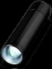 10414800 10414700 ORBIT TORCH Aluminum. 1 watt LED light aluminium torch with frosted lens and twist action activation. Packed in a Marksman gift box. Batteries included. PVC free. Exclusive Design.