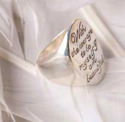 love > light + love Bold rings with touching words of