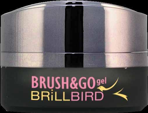 3ml - 4,5ml - Go38 Go39 Go40 Go41 THE BRUSH&GO GELS DUE TO THEIR ULTRA-HIGH PIGMENT CONTENT COVER PERFECTLY IN ONE LAYER, MAND CURE SHINY, SO THERE IS NO NEED FOR CLEANSING AND SHINE GEL!