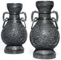 They would have been made as part of a five-piece temple or altar garniture comprising a censer, a pair of vases and a pair of pricket candlesticks, all of equally impressive size and weight.