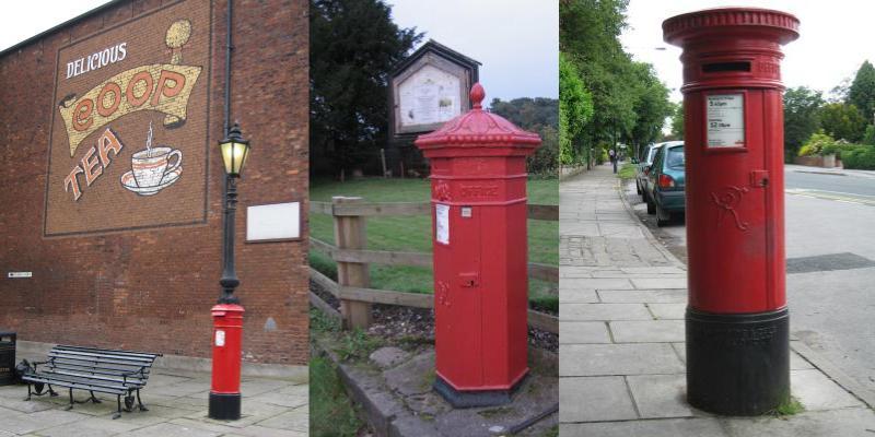 1980s placed in historic sites, including one at Lincoln Cathedral which is clearly an Impostor. Note the lamp on the Rochdale box (real Wallace and Gromit country!