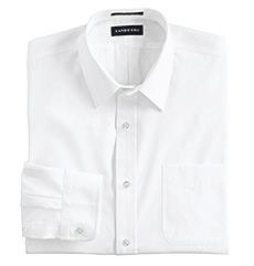 Easy care finish allows the shirt come out of the wash ready wear with little no ironing needed Neat hemmed sleeves Double-turned shirttail hem 60% cotn/40% polyester. Machine wash, imported UPDATED!