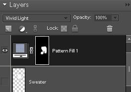 Take a few minutes to choose different patterns from the drop down menu that will appear. Click on the small arrow near the top right-hand corner of the pattern menu (fig.