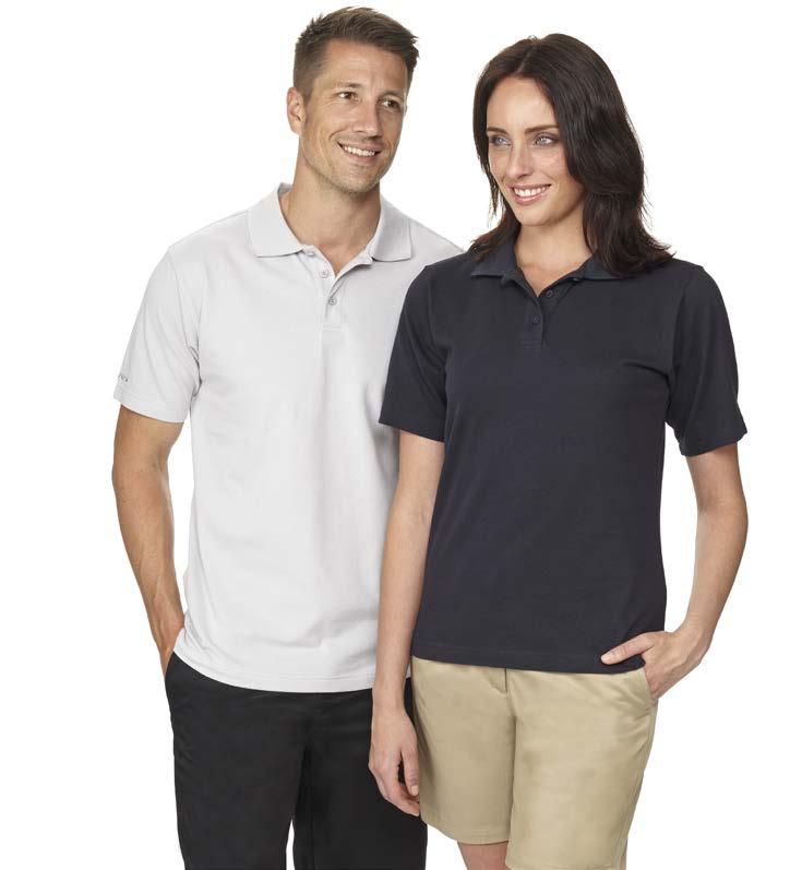 AVAILABLE COLOURS NAVY SILVER BLACK POLOS GL8100 MEN S COTTON POLO > > 100% Cotton Pique Knit 200GSM > > 1 x 1 flat knit collar > > 3 button placket > > Side vents at hem > > Line 7 logo on right