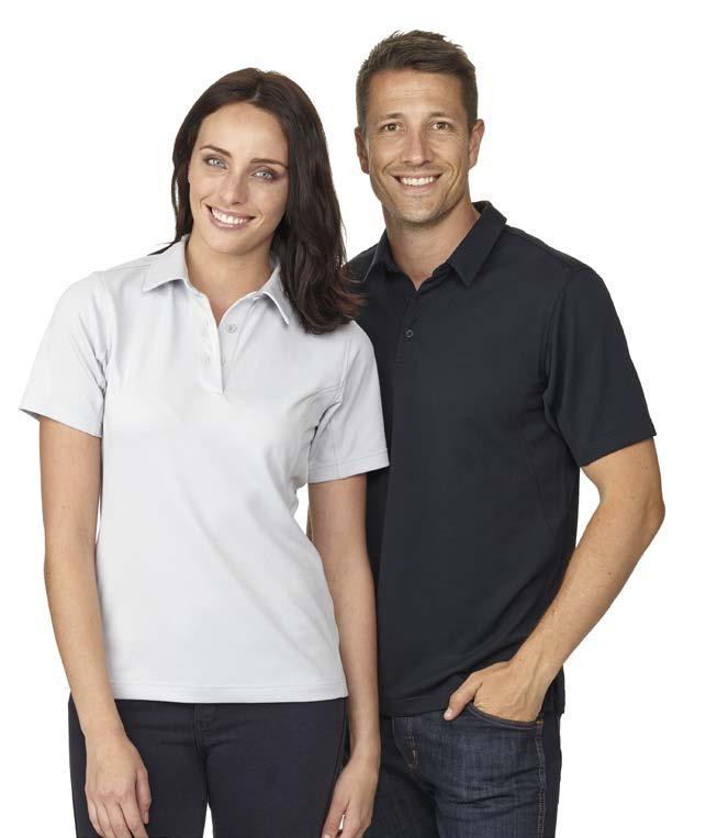 AQUA TECH > > QUICK DRYING > > BREATHABLE > > ADDED COMFORT > > MOISTURE MANAGEMENT SYSTEM > > RESISTS BODY ODOUR GL8102 MEN S AQUA TECH POLO > > 100% Polyster Micro Pique knit 160GSM > > 3 button