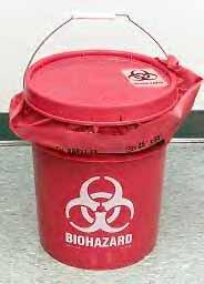 COMPLIANCE ISSUES 4. Protect biohazardous medical waste from contact with water, precipitation, wind, or animals.