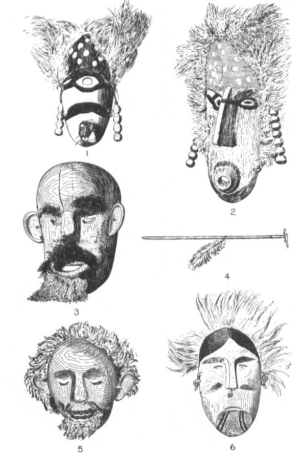 574 AMERICAN ANTHROPOLOGIST [N. S., 38, 1936 FIG. 1. Masks and staff from Anvik (after Chapman, pp. 22,28,30,31). 1, First Cannibal Woman s Son (length 131 ; drab and white; squirrel skin in mouth.