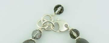 F0738B- $72.00 extends to 8 Labradorlite oval and rectangle, with grey crystal beads. F0739N- $56.