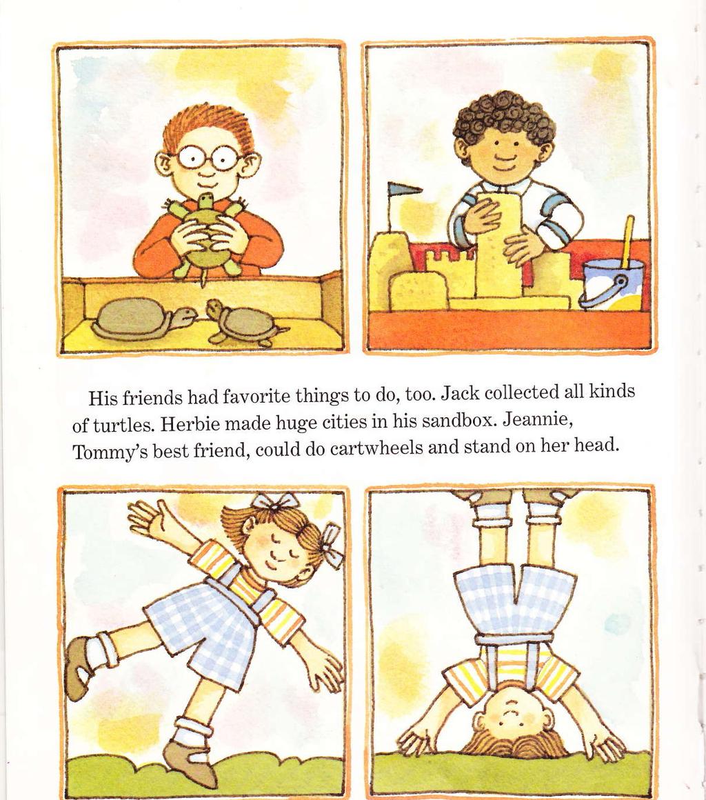 His friends had favorite things to do, too. Jack collected all kinds of turtles.