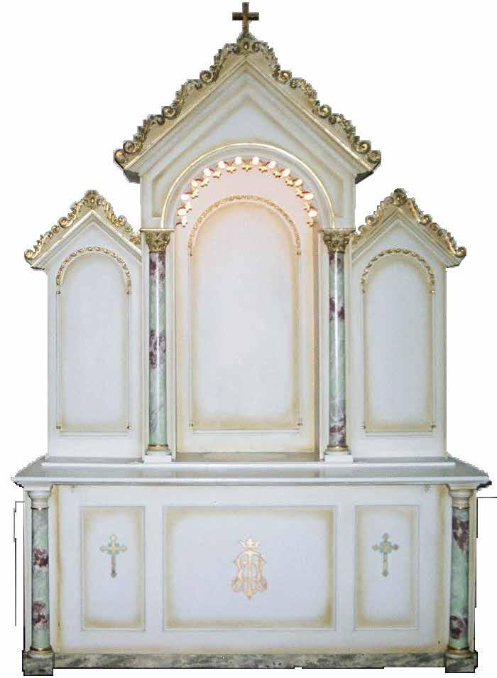 Romanesque Style Wood Side Altar