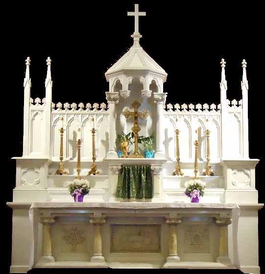 Vintage Marble Gothic Style Main Altar Reredos KRALTAR-1121 KRALTAR-1121 Vintage large