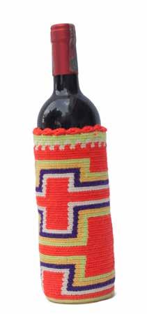 ACCESSORIES BAGS AND CLUTCHES wayuu BOTTLE carrier / wine COVER / two thread