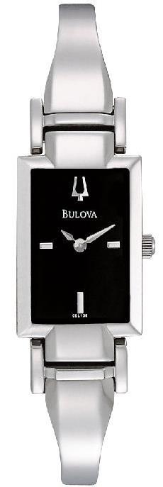 98M105E Bulova Watches - Bracelet - Bulova Ladies Watch. Curved crystal. Stainless steel case and bracelet. Screw back. Fold-over buckle. Water resistant to 30 meters.