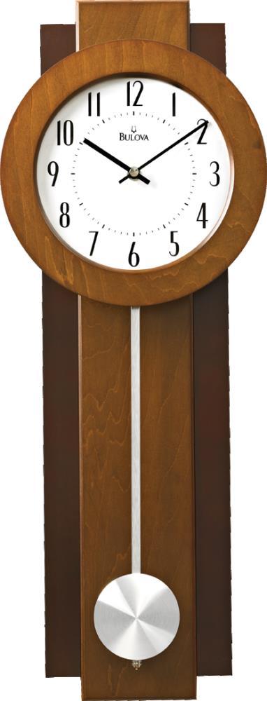 C3383 AVENT. Wood case with dual walnut and mahogany finish. Off white dial with stylized Arabic numerals.