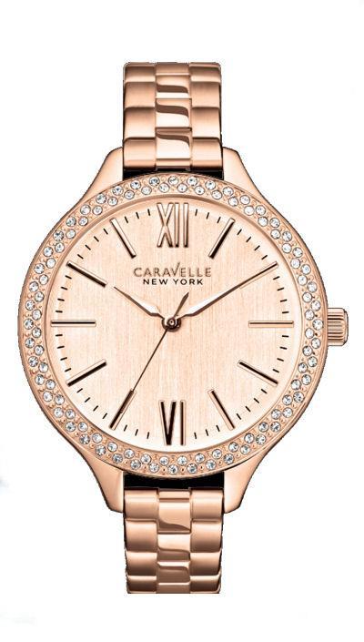 Approximate case diameter/width 37mm 44L118 From the Bulova Caravelle Ladies Bracelet Collection.